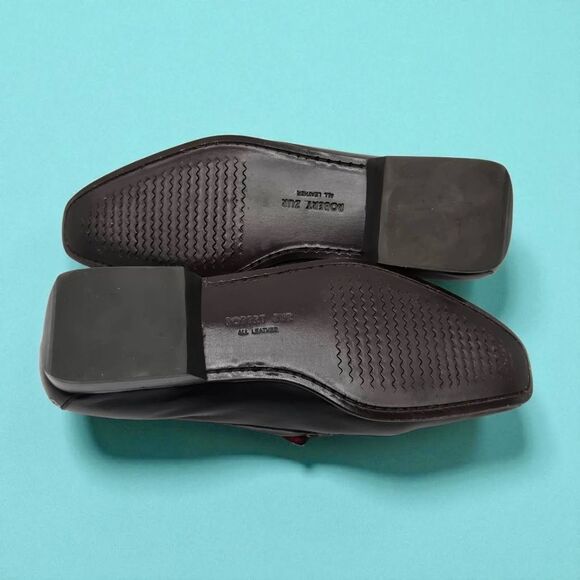 ROBERT ZUR Black Sz 7M True Glove Leather Driving Loafer Slip On Moccasin Rivets - Picture 16 of 16